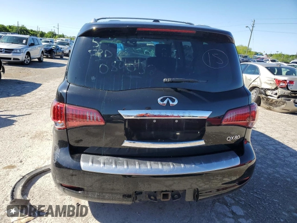 2015 Infiniti QX80 with VIN JN8AZ2NE9F9084032, listed as a Copart auction lot 56218324 with 146,152 mi miles and Salvage Title. Bid and sale history available at carsss.com. Image 6.