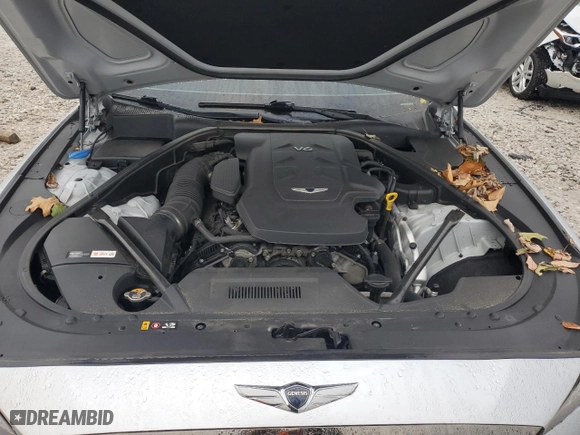 2019 Genesis G80 3.8L with VIN KMTFN4JE6KU324726, listed as a Copart auction lot 79834714 with 77,141 mi miles and Salvage Title. Bid and sale history available at carsss.com. Image 11.