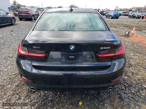 2020 BMW 3 Series 330i xDrive with VIN WBA5R7C0XLFH54654, listed as a Copart auction lot 43041405 with 37,766 mi miles and Salvage Title. Bid and sale history available at carsss.com. Image 6.