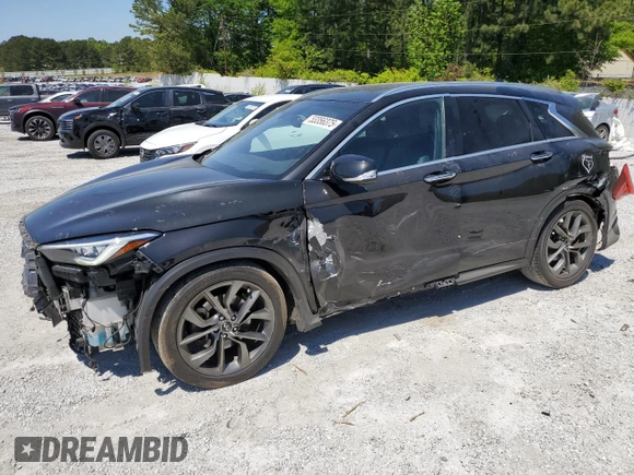 2019 Infiniti QX50 Essential with VIN 3PCAJ5M34KF103929, listed as a Copart auction lot 53356375 with 137,944 mi miles and Salvage title. Bid and sale history available at DreamBid. Image 1.