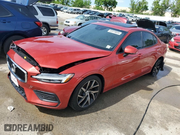 2020 Volvo S60 Momentum with VIN 7JRA22TK3LG073061, listed as a Copart auction lot 55919834 with 0 mi miles and Salvage Title. Bid and sale history available at carsss.com. Image 1.