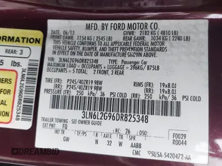 2013 Lincoln MKZ z VIN 3LN6L2G96DR825348, wystawiony jako IAAI lot #41553933 z przebiegiem 43 529 mil mil oraz . Historia ofert i sprzedaży dostępna na DreamBid. Obrazek 9.