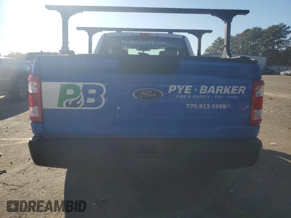 2022 Ford F-150 XL with VIN 1FTEX1CBXNKF01283, listed as a Copart auction lot 47600675 with 53,189 mi miles and Salvage title. Bid and sale history available at DreamBid. Image 6.