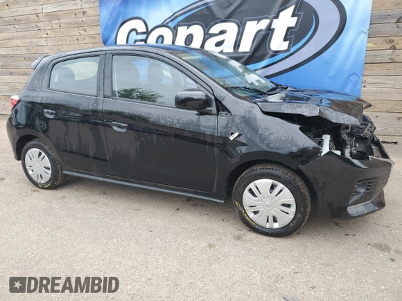 2024 Mitsubishi Mirage ES z VIN ML32AUHJ4RH025415, wystawiony jako Copart lot #60139955 z przebiegiem 10 109 mil mil oraz Czysty tytuł • Clean title. Historia ofert i sprzedaży dostępna na DreamBid. Obrazek 4.