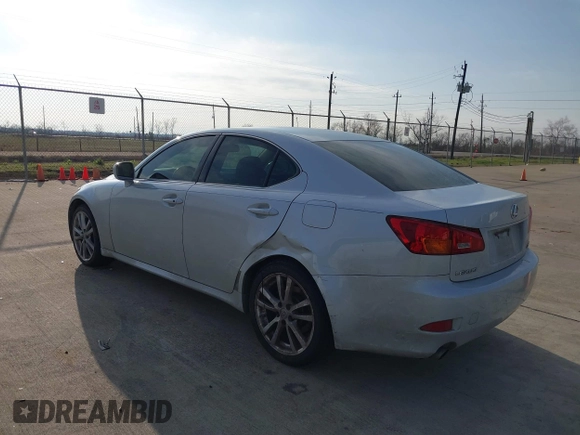 2006 Lexus IS 250 Manual with VIN JTHBK262265005007, listed as a IAAI auction lot 41583836 with 1 mi miles. Bid and sale history available at carsss.com. Image 3.