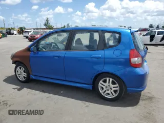 2007 Honda Fit Sport with VIN JHMGD38687S014318, listed as a Copart auction lot 53992935 with 59,504 mi miles and Clean title. Bid and sale history available at DreamBid. Image 2.