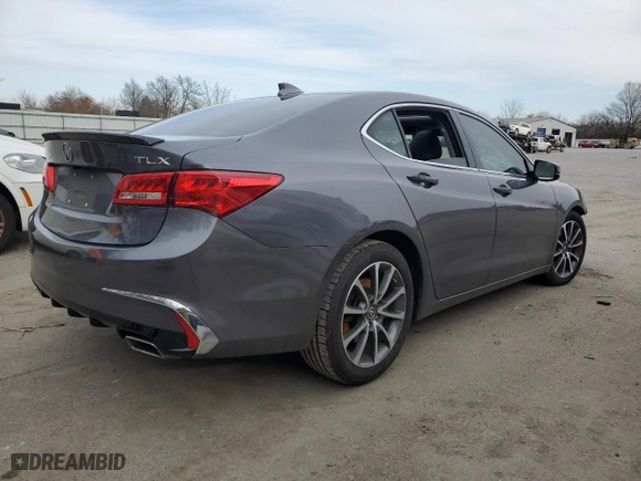 2018 Acura TLX with VIN 19UUB2F3XJA000559, listed as a Copart auction lot 87383494 with 0 mi miles and Salvage Title. Bid and sale history available at carsss.com. Image 3.