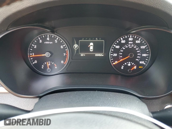 2016 Kia Optima SXL Turbo with VIN 5XXGV4L28GG043868, listed as a Copart auction lot 50427905 with 93,452 mi miles and Salvage title. Bid and sale history available at DreamBid. Image 9.
