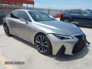 2023 Lexus IS 350 F Sport with VIN JTHGZ1B29P5068608, listed as a IAAI auction lot 42467225 with 17,266 mi miles and . Bid and sale history available at DreamBid. Image 1.