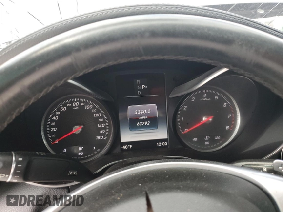 2017 Mercedes-Benz C 300 with VIN WDDWJ4JB3HF331586, listed as a Copart auction lot 46244895 with 63,792 mi miles and Salvage Title. Bid and sale history available at carsss.com. Image 9.