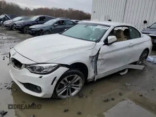 2017 BMW 4 Series 430i xDrive z VIN WBA4U9C34H5H64478, wystawiony jako Copart lot #81466944 z przebiegiem Nie podano mil oraz Szkoda całkowita • Salvage title. Historia ofert i sprzedaży dostępna na DreamBid. Obrazek 1.