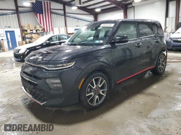2022 Kia Soul Turbo with VIN KNDJ53AF3N7185296, listed as a Copart auction lot 83693254 with 30,198 mi miles and Salvage Title. Bid and sale history available at carsss.com. Image 1.