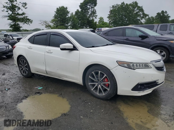 2015 Acura TLX Advance with VIN 19UUB2F79FA017945, listed as a Copart auction lot 58171225 with 210,318 mi miles and Salvage title. Bid and sale history available at DreamBid. Image 4.