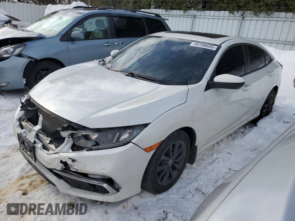 2021 Honda Civic Sedan EX with VIN 2HGFC2F76MH003277, listed as a Copart auction lot 45708695 with 86,104 mi miles and Salvage Title. Bid and sale history available at carsss.com. Image 1.