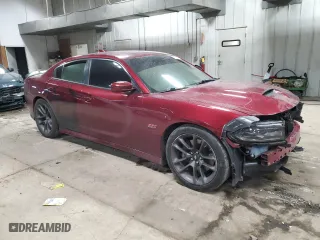 2020 Dodge Charger Scat Pack with VIN 2C3CDXGJ8LH254617, listed as a Copart auction lot 46857755 with 64,581 mi miles and Salvage Title. Bid and sale history available at carsss.com. Image 4.