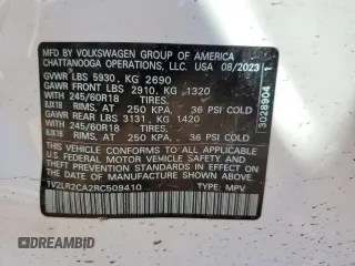 2024 Volkswagen Atlas SE with VIN 1V2LR2CA2RC509410, listed as a Copart auction lot 53827885 with 22,107 mi miles and Salvage title. Bid and sale history available at DreamBid. Image 13.