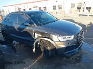 2018 Audi Q3 Premium Plus with VIN WA1HCCFS9JR014605, listed as a IAAI auction lot 41485258 with 73,062 mi miles. Bid and sale history available at carsss.com. Image 1.