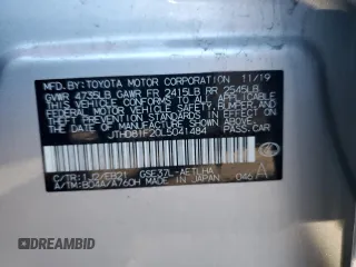 2020 Lexus IS with VIN JTHD81F20L5041484, listed as a Copart auction lot 47020385 with 42,918 mi miles and Salvage Title. Bid and sale history available at carsss.com. Image 12.