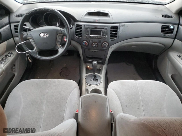2009 Kia Optima LX with VIN KNAGE228495309675, listed as a Copart auction lot 49705575 with 140,613 mi miles and Salvage Title. Bid and sale history available at carsss.com. Image 8.