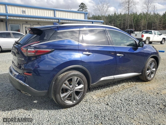 2023 Nissan Murano Platinum with VIN 5N1AZ2DJ0PC138313, listed as a Copart auction lot 48005195 with 1,495 mi miles and Salvage Title. Bid and sale history available at carsss.com. Image 3.