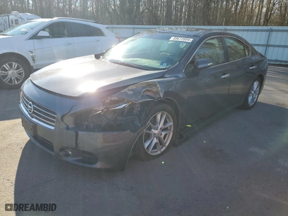 2009 Nissan Maxima 3.5 S with VIN 1N4AA51E79C833191, listed as a Copart auction lot 85672854 with 128,605 mi miles and Salvage Title. Bid and sale history available at carsss.com. Image 1.