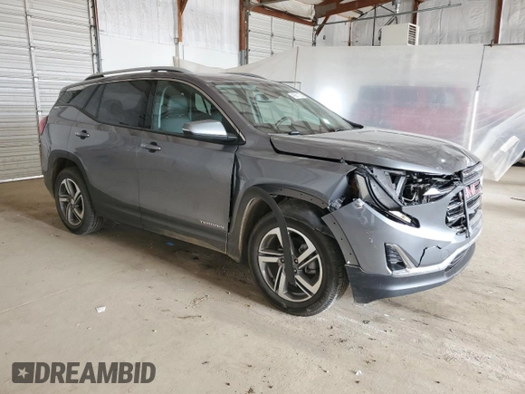 2021 GMC Terrain SLT with VIN 3GKALVEV2ML389606, listed as a Copart auction lot 49681125 with 63,096 mi miles and Salvage Title. Bid and sale history available at DreamBid. Image 4.