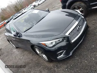 2021 Infiniti Q50 Luxe with VIN JN1EV7BR2MM755244, listed as a IAAI auction lot 41340373 with 54,894 mi miles and . Bid and sale history available at carsss.com. Image 1.