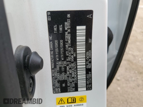 2018 Lexus RX 350 with VIN 2T2BZMCA0JC142572, listed as a Copart auction lot 56173905 with 68,432 mi miles and Salvage title. Bid and sale history available at DreamBid. Image 12.