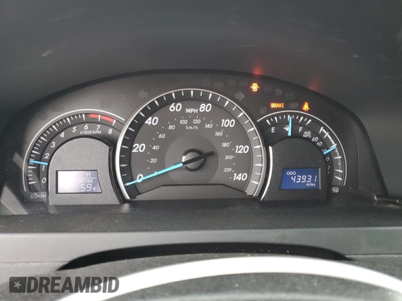 2014 Toyota Camry L with VIN 4T1BF1FK8EU346427, listed as a Copart auction lot 51449855 with 43,931 mi miles and Salvage Title. Bid and sale history available at DreamBid. Image 9.