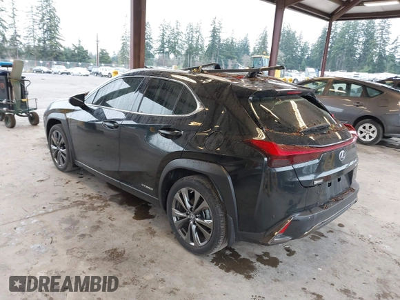 2021 Lexus UX with VIN JTHR9JBH5M2049855, listed as a IAAI auction lot 41237894 with 61,575 mi miles. Bid and sale history available at carsss.com. Image 3.