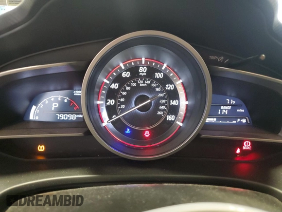 2016 Mazda 3 i Sport with VIN 3MZBM1T76GM242582, listed as a Copart auction lot 54417965 with 79,098 mi miles and Salvage Title. Bid and sale history available at DreamBid. Image 9.