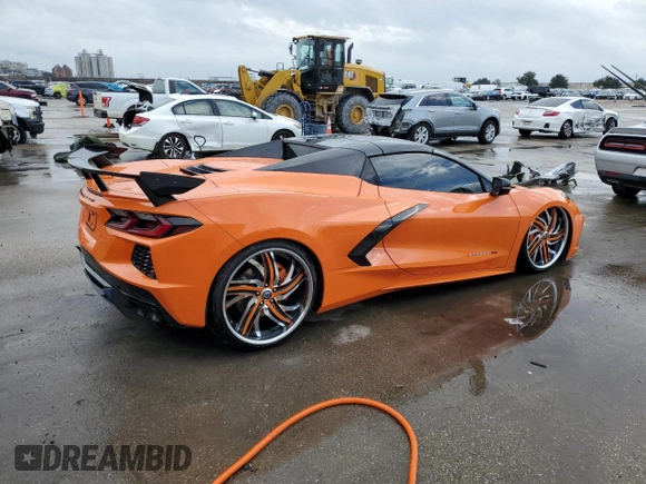 2023 Chevrolet Corvette 2LT with VIN 1G1YB3D44P5124404, listed as a Copart auction lot 79897844 with 6,394 mi miles and Salvage Title. Bid and sale history available at carsss.com. Image 3.