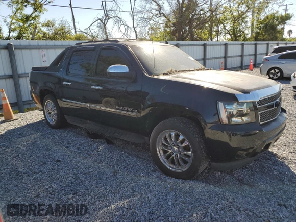 2010 Chevrolet Avalanche LTZ with VIN 3GNNCGE04AG250747, listed as a Copart auction lot 48952615 with 142,136 mi miles and Salvage Title. Bid and sale history available at DreamBid. Image 4.