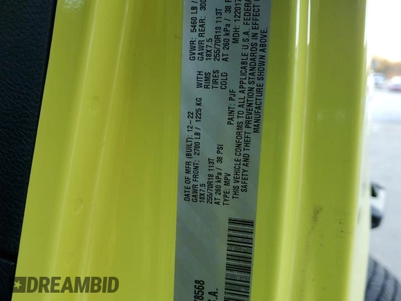 2023 Jeep Wrangler Sport Altitude с VIN 1C4HJXDG5PW578568, выставлен на аукционе Copart как лот 85372714 с пробегом 6 170 миль миль и Списание • Salvage title. История ставок и продаж доступна на DreamBid. Изображение 14.