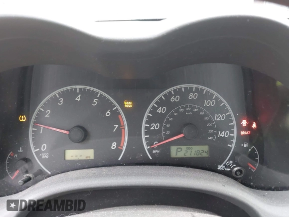 2010 Toyota Corolla with VIN 1NXBU4EE3AZ165944, listed as a IAAI auction lot 42597459 with 211,824 mi miles and . Bid and sale history available at DreamBid. Image 7.