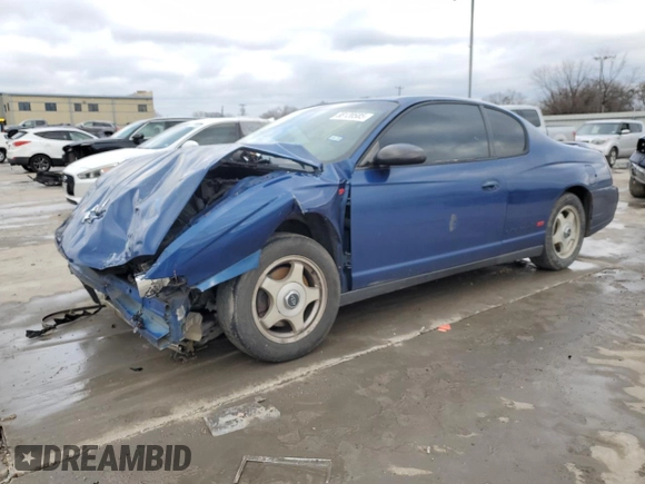2005 Chevrolet Monte Carlo LS with VIN 2G1WW12E259261854, listed as a Copart auction lot 88120585 with 0 mi miles and Salvage Title. Bid and sale history available at carsss.com. Image 1.