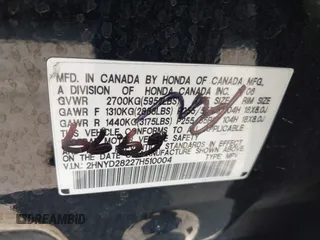 2007 Acura MDX with VIN 2HNYD28227H510004, listed as a IAAI auction lot 42134259 with 210,026 mi miles. Bid and sale history available at carsss.com. Image 9.