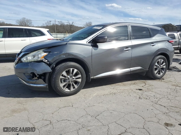 2016 Nissan Murano SV with VIN 5N1AZ2MG0GN169702, listed as a Copart auction lot 50303555 with 142,024 mi miles and Salvage Title. Bid and sale history available at carsss.com. Image 1.