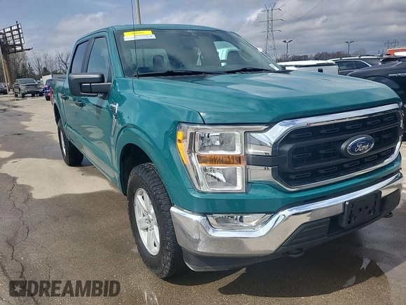 2021 Ford F-150 XL with VIN 1FTEW1EP1MKD27419, listed as a IAAI auction lot 42141765 with 109,377 mi miles. Bid and sale history available at carsss.com. Image 1.
