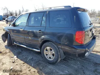 2003 Honda Pilot EX with VIN 2HKYF18633H541583, listed as a Copart auction lot 45455475 with 0 mi miles and Salvage Title. Bid and sale history available at carsss.com. Image 2.