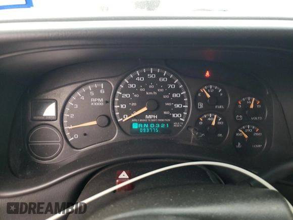 2002 Chevrolet Tahoe LS with VIN 1GNEC13V12R159979, listed as a Copart auction lot 78941184 with 93,775 mi miles and Salvage Title. Bid and sale history available at carsss.com. Image 9.