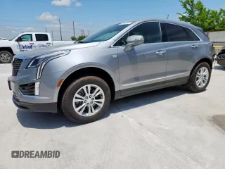 2025 Cadillac XT5 FWD Luxury with VIN 1GYKNAR41SZ124437, listed as a Copart auction lot 60131595 with 3,534 mi miles and Salvage title. Bid and sale history available at DreamBid. Image 1.