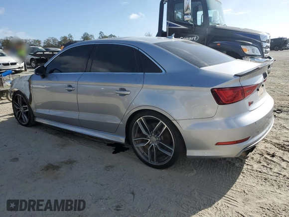 2015 Audi S3 2.0T Premium Plus with VIN WAUBFGFF9F1126868, listed as a Copart auction lot 78911154 with 0 mi miles and Salvage Title. Bid and sale history available at carsss.com. Image 2.