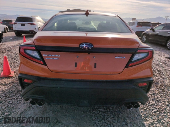 2023 Subaru WRX with VIN JF1VBAA61P9817482, listed as a Copart auction lot 50839895 with 6,127 mi miles and Salvage title. Bid and sale history available at DreamBid. Image 6.