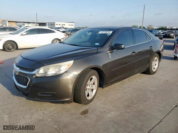2014 Chevrolet Malibu LS with VIN 1G11B5SLXEF103975, listed as a Copart auction lot 53199295 with 131,220 mi miles and Clean Title. Bid and sale history available at carsss.com. Image 1.