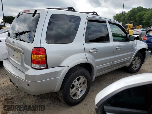 2005 Ford Escape Limited with VIN 1FMCU94165KA11181, listed as a Copart auction lot 62880725 with 180,152 mi miles and Salvage title. Bid and sale history available at DreamBid. Image 3.