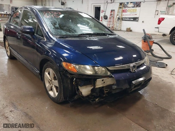 2008 Honda Civic Sdn EX with VIN 1HGFA15868L045323, listed as a IAAI auction lot 39363845 with 190,748 mi miles. Bid and sale history available at carsss.com. Image 6.