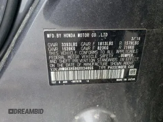 2016 Honda Fit LX with VIN JHMGK5H58GX034855, listed as a Copart auction lot 54817795 with 178,096 mi miles and Salvage Title. Bid and sale history available at DreamBid. Image 12.