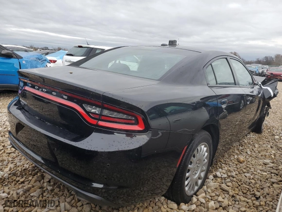2020 Dodge Charger Police with VIN 2C3CDXKT7LH183760, listed as a Copart auction lot 81618524 with 54,955 mi miles and Salvage Title. Bid and sale history available at carsss.com. Image 3.
