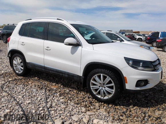 2013 Volkswagen Tiguan SEL with VIN WVGBV3AX6DW610541, listed as a Copart auction lot 49435125 with 73,952 mi miles and Salvage Title. Bid and sale history available at DreamBid. Image 4.